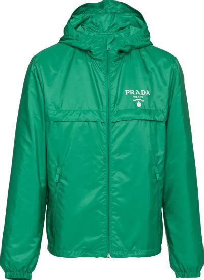 prada green windbreaker|prada windbreaker jacket women's.